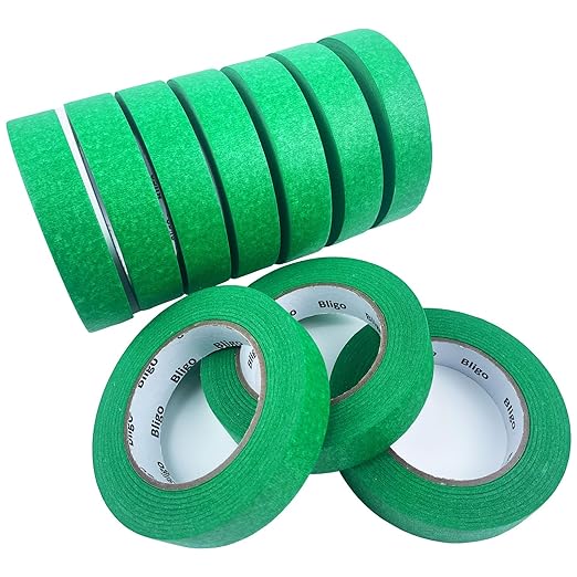 Bligo 10 Pack Green Painters Tape 1 Inch x 55 Yards, Medium Adhesive Masking by Bligo