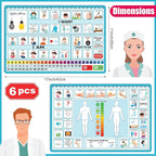 6 Pcs Communication Board for Nonverbal Adults Aphasia Colorful Picture Symbol - Image 2