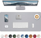 PU Leather Desk Blotter Mat, Large Mouse Pad, Non-Slip & Waterproof Desk Cover by AFIING