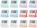 Weewooday 12 Pcs Digital Kitchen Magnetic Timer Bulk Classroom Count up by Weewooday