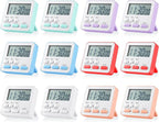 Weewooday 12 Pcs Digital Kitchen Magnetic Timer Bulk Classroom Count up by Weewooday