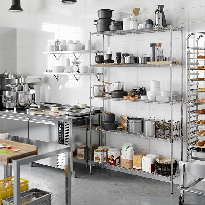 Regal Altair 14" Deep x 54" Wide x 86" Height Wire Shelving Kit | 5-Tier | NSF - Image 8