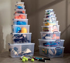 Superio Storage Bins with Lids, Stackable Totes, BPA Free, Odor Free, Organizer - Image 8