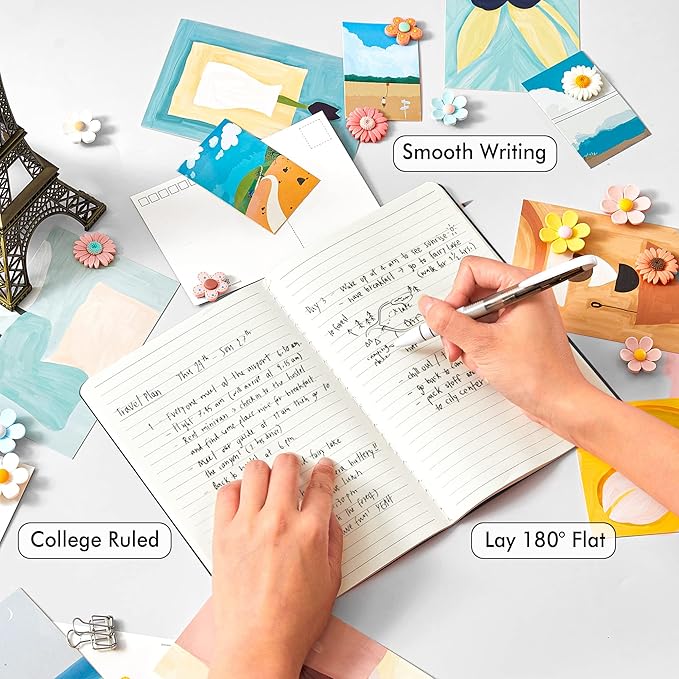 8 Pack Soft Cover Journal Bulk, Feela Notebooks College Ruled - Image 3
