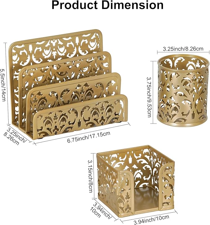 EasyPAG Desk Organizers and Accessories 3 Pieces Office Organizer Set - Image 8