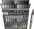 tooli-art 22 flexible brush tip acrylic paint pens, main product view