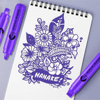 BIGTHUMB 3 Pcs Purple Jumbo Permanent Markers: 15mm Wide Tip Thick Acrylic - Image 6