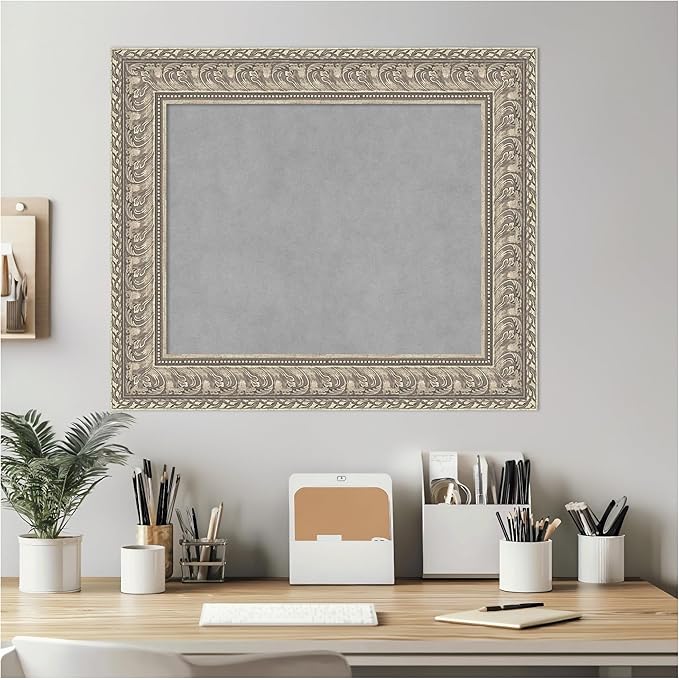 Amanti Art Silver Framed Magnetic Board 23x27 Small Vision Board - Image 6