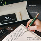 Wordsworth & Black Majesti Fountain Pen-, Luxury Case, 24K Gold Finish; 18K - Image 3