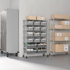 Seville Classics Heavy Duty NSF Bin Rack Solid Steel Wire Shelving Storage Unit - Image 12
