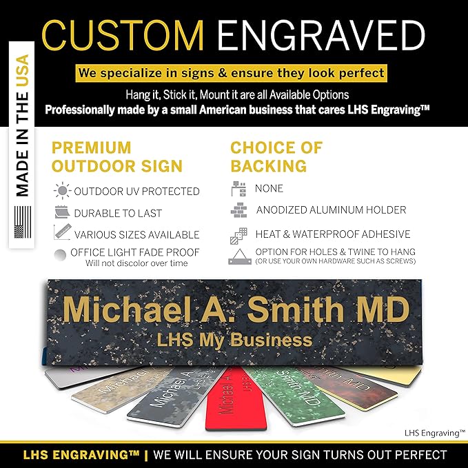Personalized Name Plate with Choice of Mounting - Image 2
