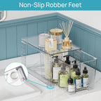 Vtopmart 3 Pack Clear Stackable Storage Drawers, Plastic Drawers - Image 7
