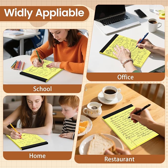 Legal Pads 8.5 X11, Narrow Ruled Notepads, 2 Pack, 50 Sheet/Pad, Tear Off - Image 6