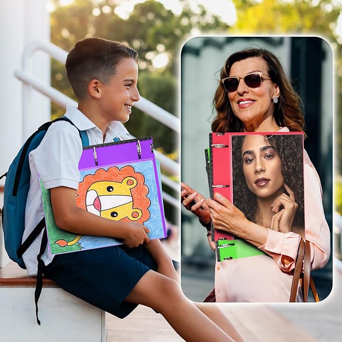 WOT I 1.5 Inch Telescoping 3 Ring Binder 6 Pack, Expandable Flexible Binder - Image 6