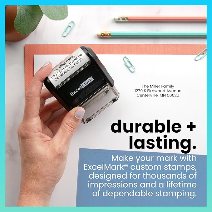 ExcelMark Custom Stamp – Clear & Crisp Impressions – Personalized Self-Inking - Image 4