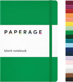 PAPERAGE Blank Journal Notebook, 160 Pages, Medium 5.6 in x 8 in by PAPERAGE