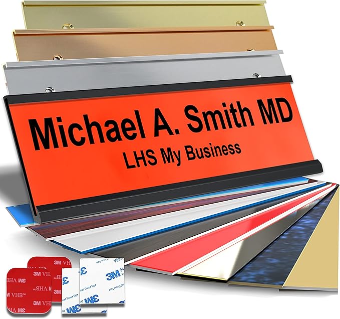 Personalized Name Plate with Choice of Mounting Holders by LHS+My+Business