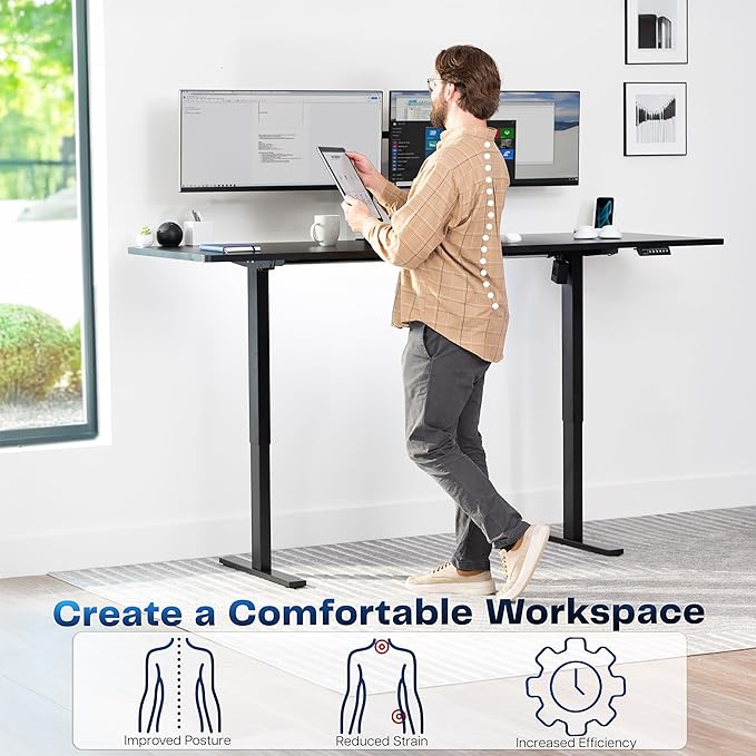 VIVO Large Electric 83 x 30 in Standing Desk, Memory Height Adjustment - Image 4