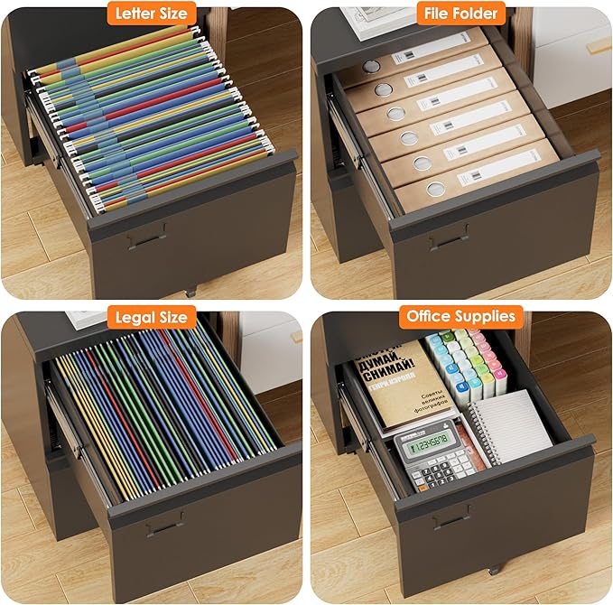 METAN 2 Drawer Vertical File Cabinet - Image 5