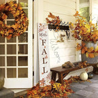 Hello Fall Porch Sign 47" Thanksgiving Day Wooden Door Sign Large Autumn - Image 3