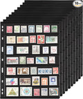 10 Sheets 20 Pages Postage Stamp Album Pages, 7 Pockets 7.7X 1.35in Stamp by UnclePaul