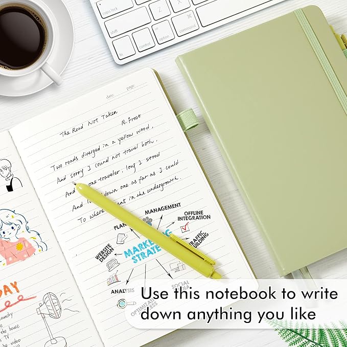 feela 5 Pack Notebooks Journals Bulk, Hardcover Classic Ruled Lined Journals - Image 4