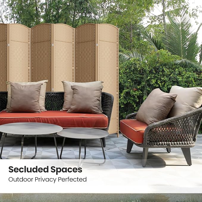 8 Panel Room Divider, 6Ft Folding Privacy Screen, Tall - Image 5