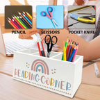 QZQE Boho Reading Corner Pen Pencil Holder Organizer - Image 6