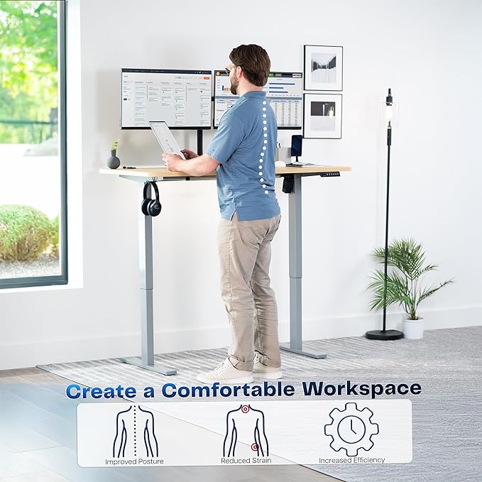 VIVO Electric 55 x 28 in Standing Desk, Memory Height Adjustment, 1B Series - Image 4