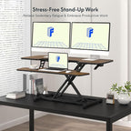 FLXISPOT 42" Standing Desk Converter Sit to Stand up Riser Height Adjustable - Image 4