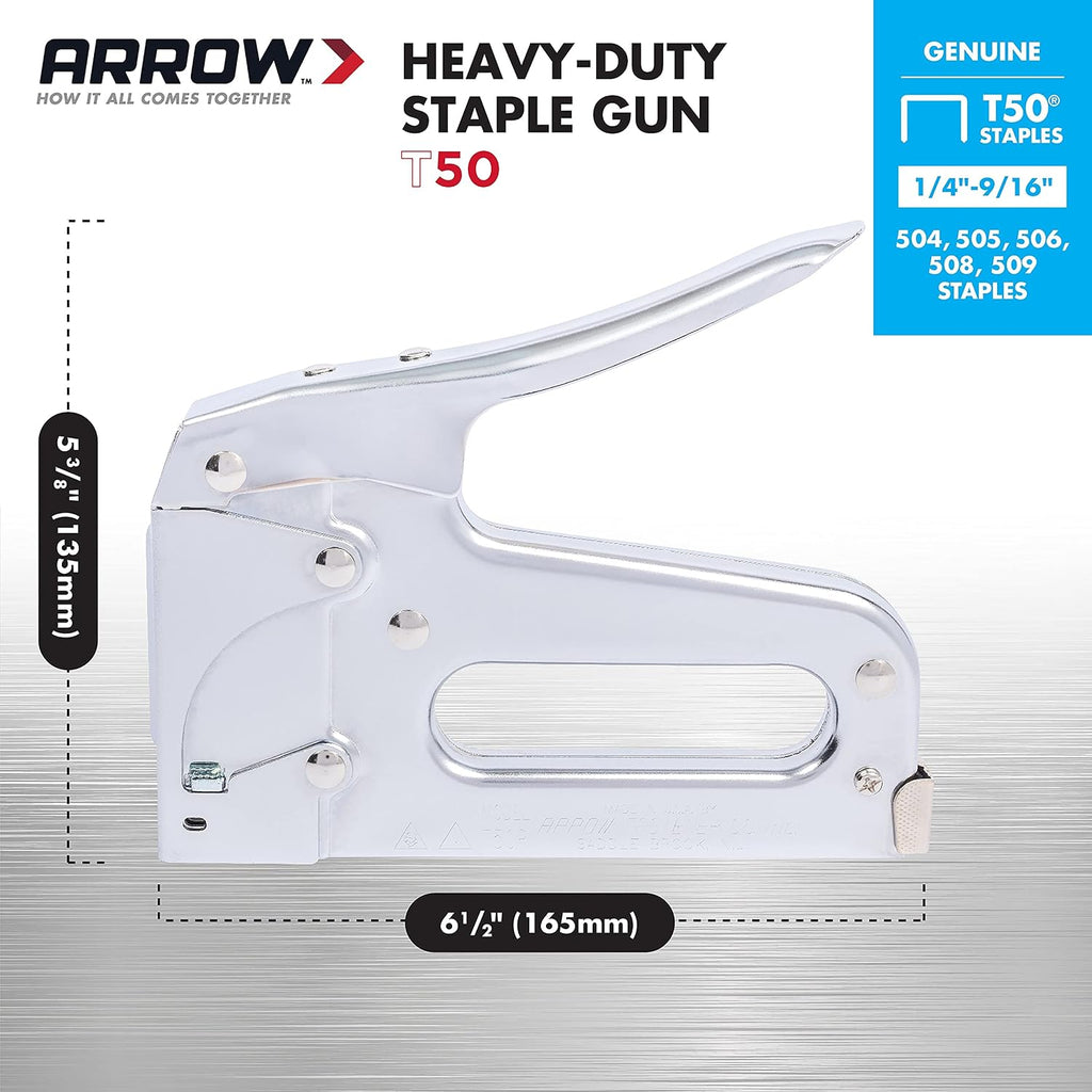 Arrow HT50 Heavy Duty Hammer Tacker + Arrow T50 Heavy Duty Staple Gun