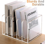 SANRUI Acrylic File Organizer, Desktop Bookshelf - Image 4