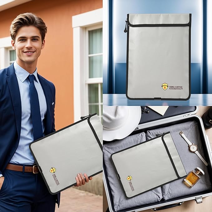 2 Pcs Fireproof Waterproof Document Bag – Fire & Waterproof Money Pouchfor - Image 6