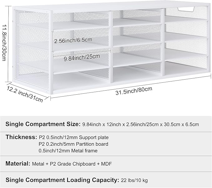 PAG-Mass Mail Sorter Adjustable Countertop Mail Holder, Heavy Duty Literature - Image 6