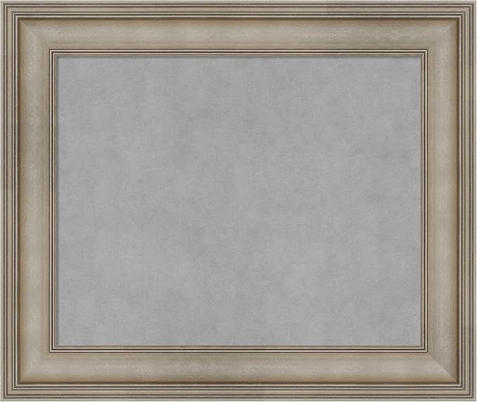 Amanti Art Silver Framed Magnetic Board 21x25 Small Vision Board by AmantiArt