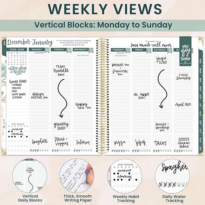 bloom daily planners 2026 Hardcover Calendar Year Goal & Vision Planner - Image 3