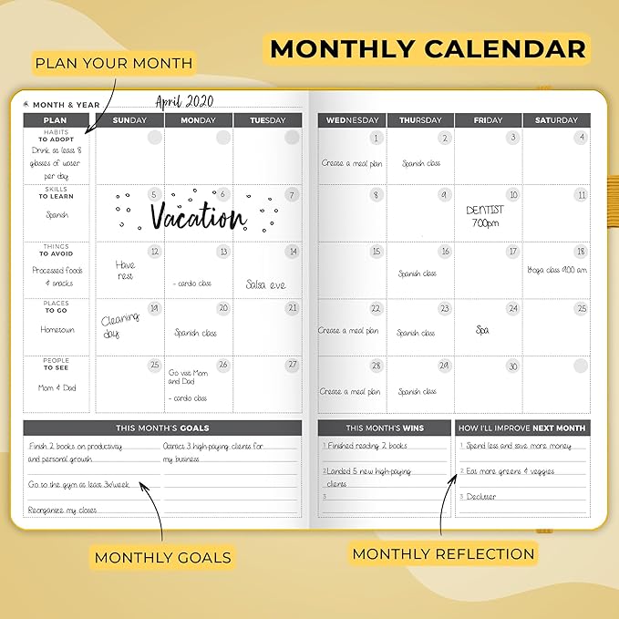 Clever Fox Planner – Undated Weekly & Monthly Planner - Image 4