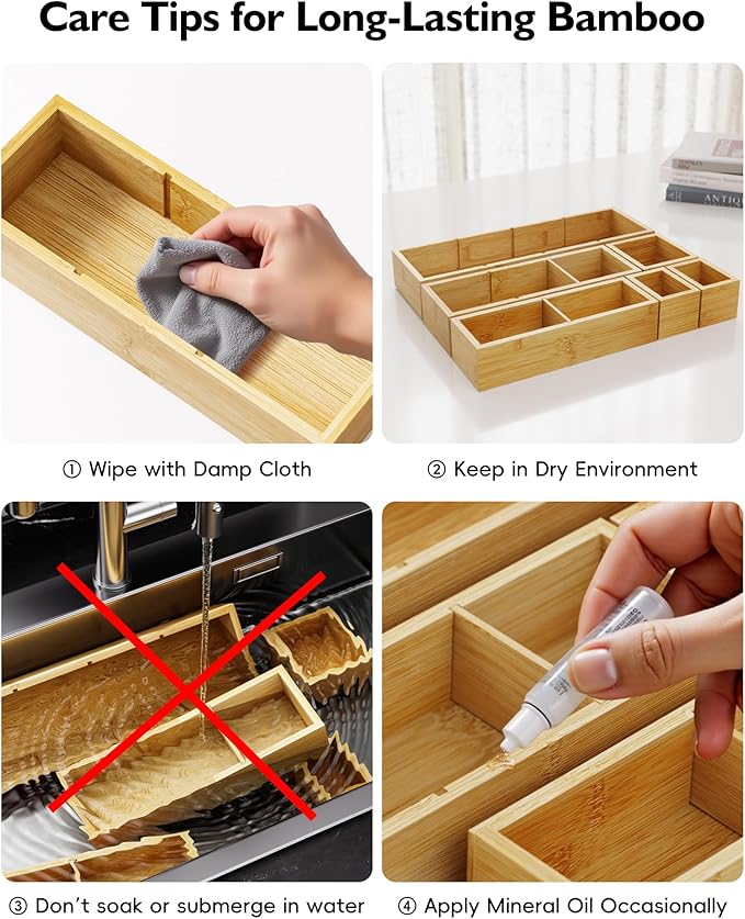 VA1KENE 6PCS Desk Drawer Organizer Tray - Image 8