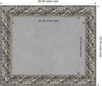 Amanti Art Silver Framed Magnetic Board 22x26 Small Vision Board - Image 3