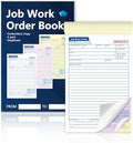 50 Sets Job Work Order Form Book 3 Part Carbonless Work Order Invoice Book 5.5 by Unknown