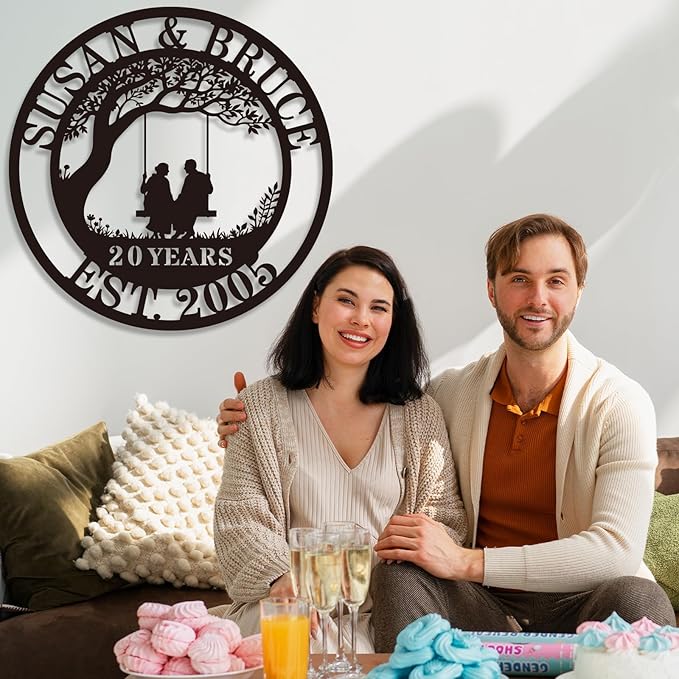 Personalized Wedding Anniversary Sign Gifts, Custom 50th 40th 65th 60th 25th - Image 4