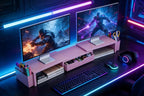 Spacrea Metal Desk Organizers and Accessories, Dual Monitor Stand Riser - Image 7