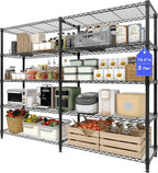 MilleLoom 5-Tier Storage Shelves, H-Shaped/L-shaped Shelf by Unknown