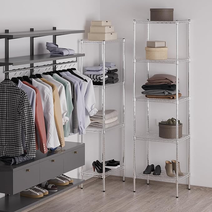Regal Altair 18" Deep x 24" Wide x 86" Height Wire Shelving Kit | 5-Tier | NSF - Image 5