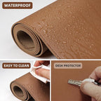 Leather Desk pad Protector, Large Desk mat - Image 4