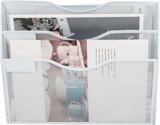 EASEPRES 3 Pocket Mesh Hanging Wall File Organizer, Wall Mounted Mail Paper - Image 3