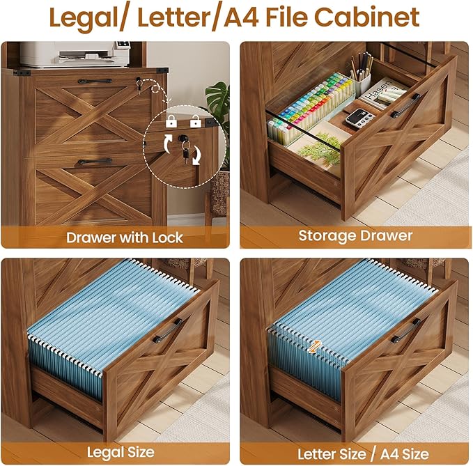 SEDETA 2 Drawer File Cabinet - Image 4