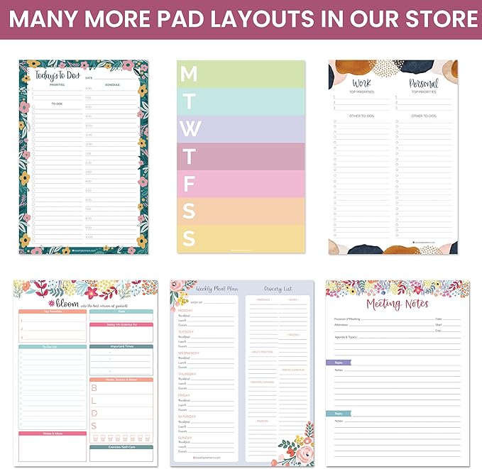 bloom daily planners Timed Work & Personal To Do List Planning Pad - Image 8