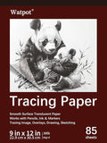 Tracing Paper 9x12 inch, 85 Sheets Translucent Tracing Paper Pad, 38lb/60gsm by Unknown
