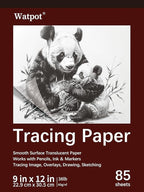 Tracing Paper 9x12 inch, 85 Sheets Translucent Tracing Paper Pad, 38lb/60gsm by Unknown
